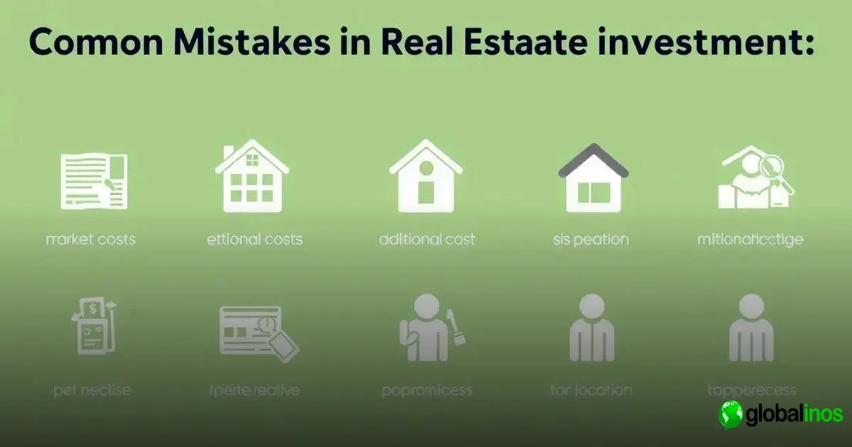 Errores comunes en inversiones inmobiliarias